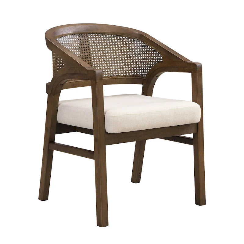 Cane Upholstered Dining Chair (Set of 2)