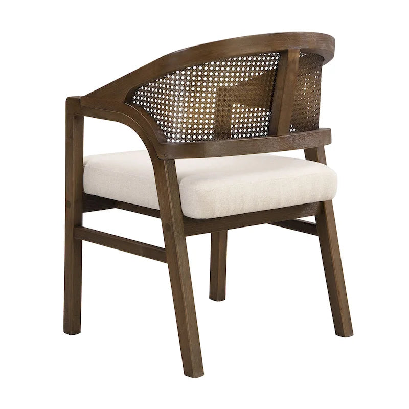 Cane Upholstered Dining Chair (Set of 2)