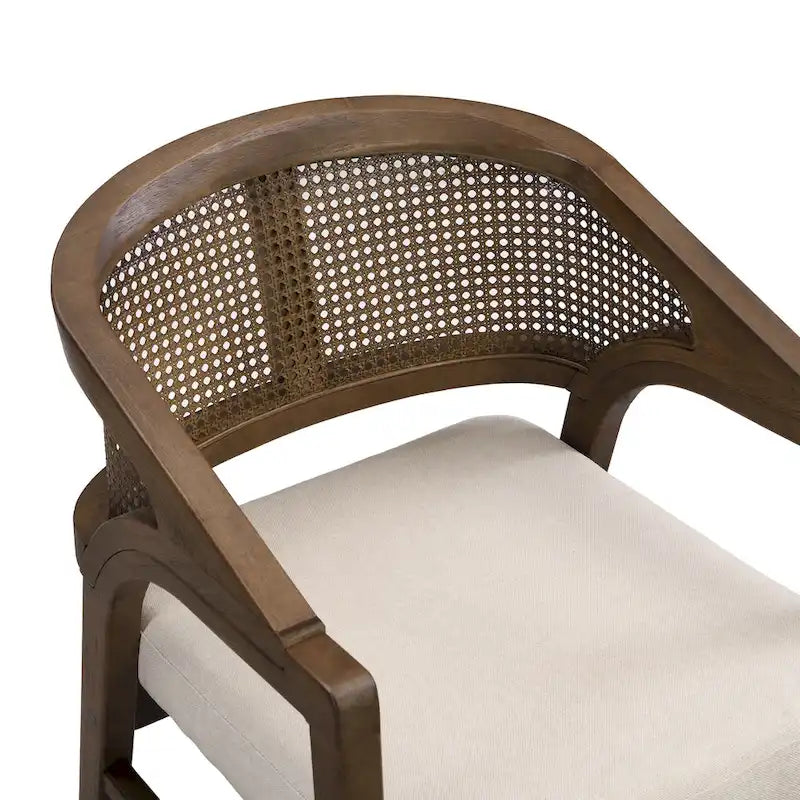 Cane Upholstered Dining Chair (Set of 2)