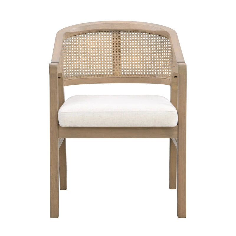 Cane Upholstered Dining Chair (Set of 2)