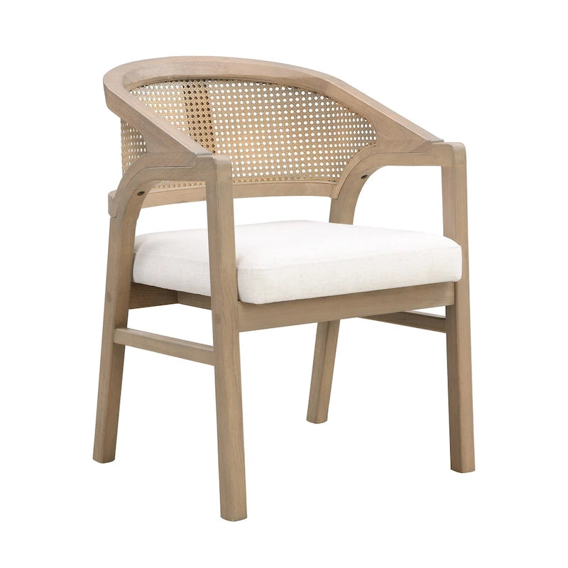 Cane Upholstered Dining Chair (Set of 2)