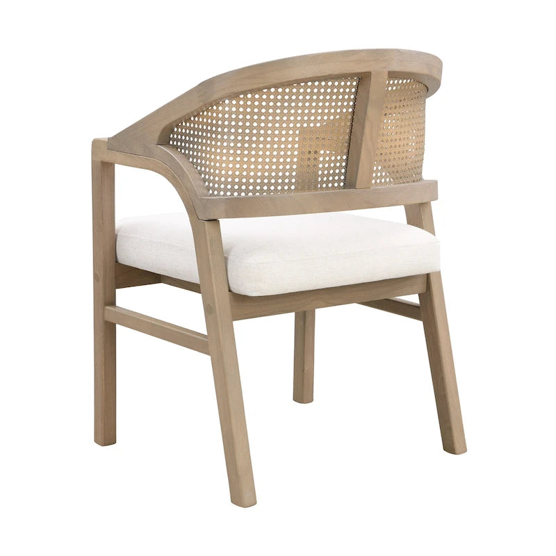 Cane Upholstered Dining Chair (Set of 2)