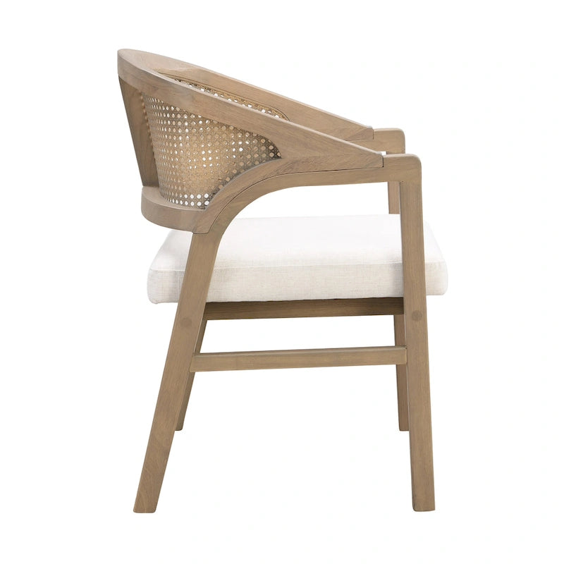 Cane Upholstered Dining Chair (Set of 2)