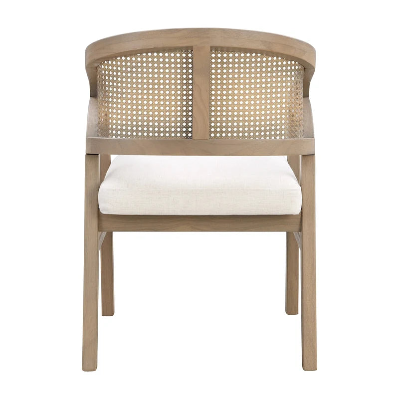 Cane Upholstered Dining Chair (Set of 2)