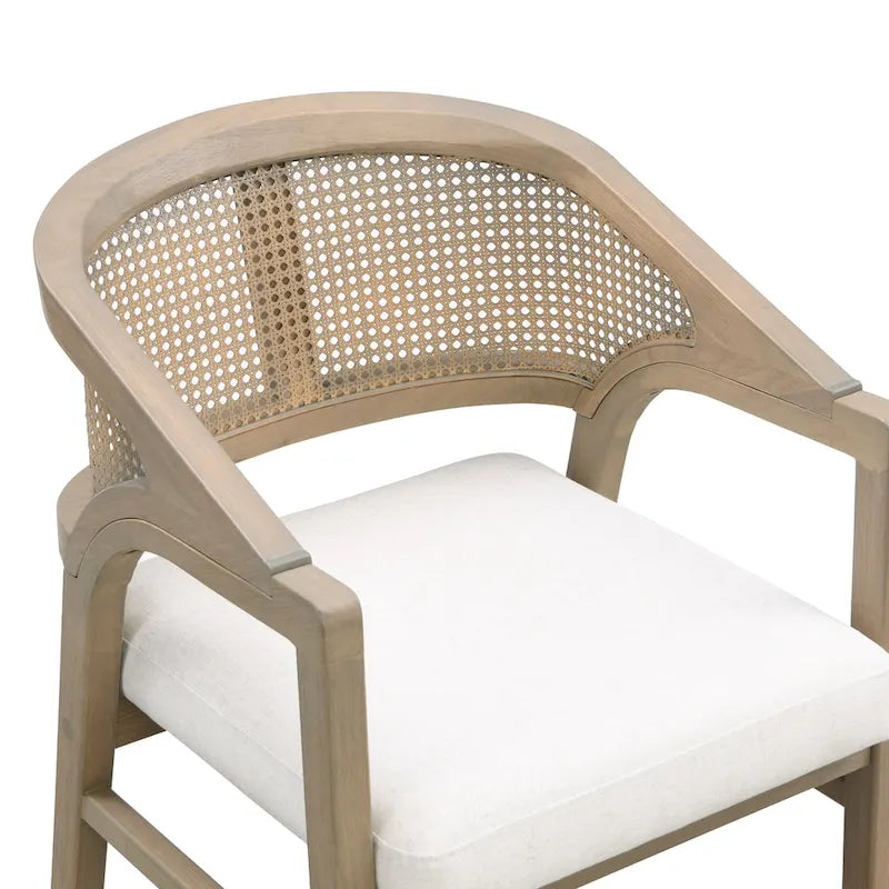 Cane Upholstered Dining Chair (Set of 2)