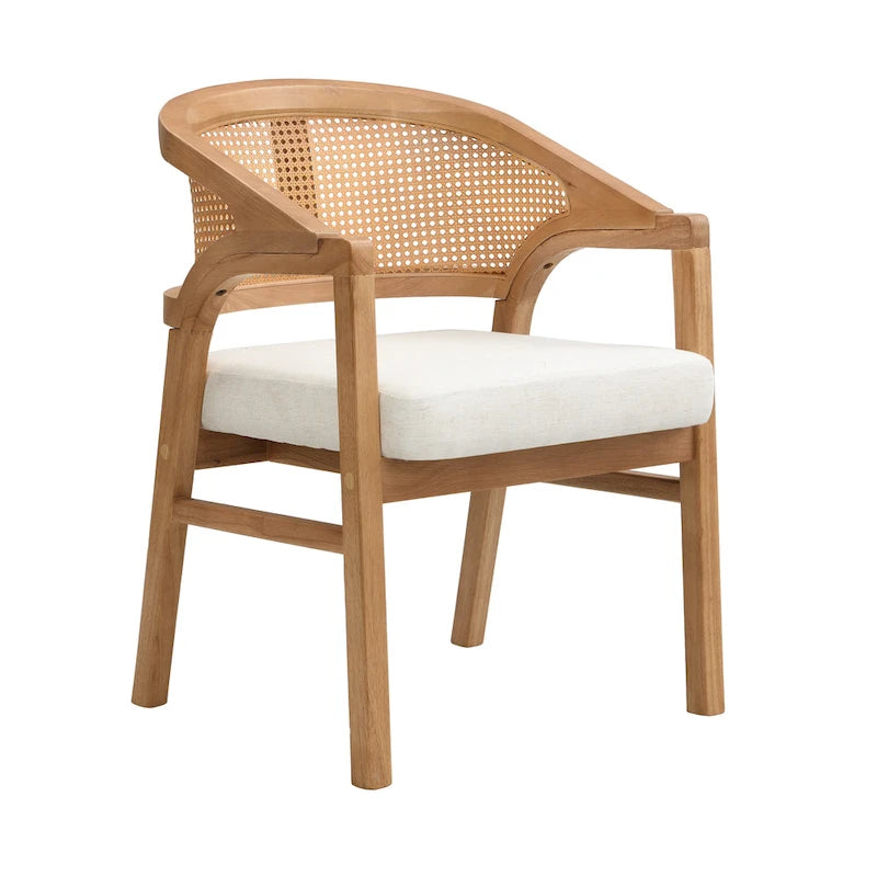 Cane Upholstered Dining Chair (Set of 2)