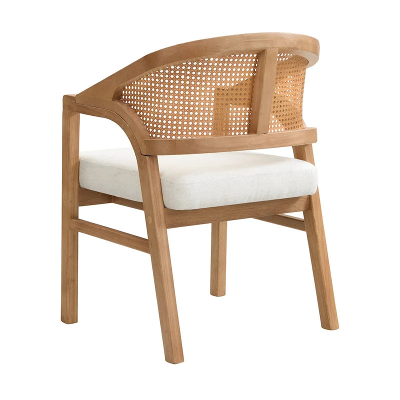 Cane Upholstered Dining Chair (Set of 2)