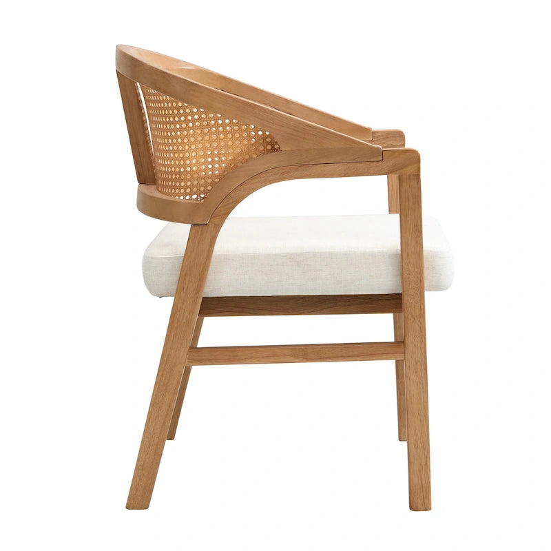 Cane Upholstered Dining Chair (Set of 2)