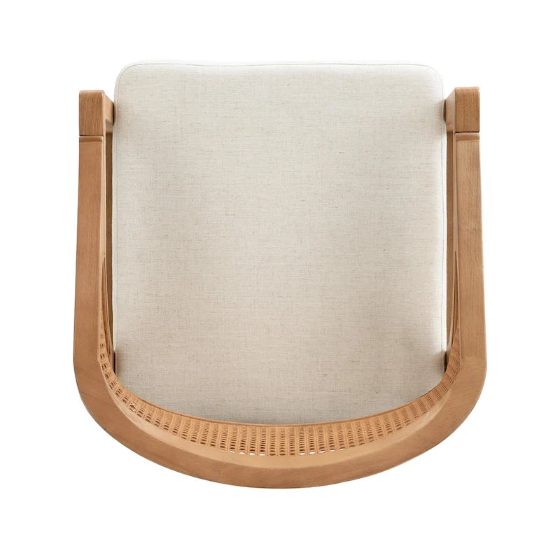 Cane Upholstered Dining Chair (Set of 2)