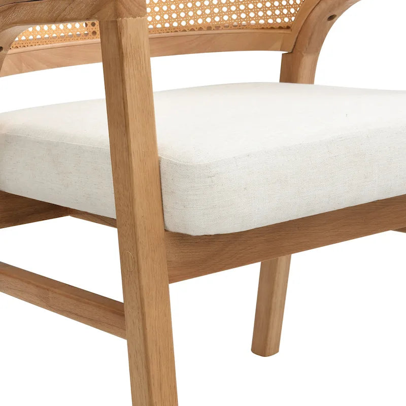 Cane Upholstered Dining Chair (Set of 2)