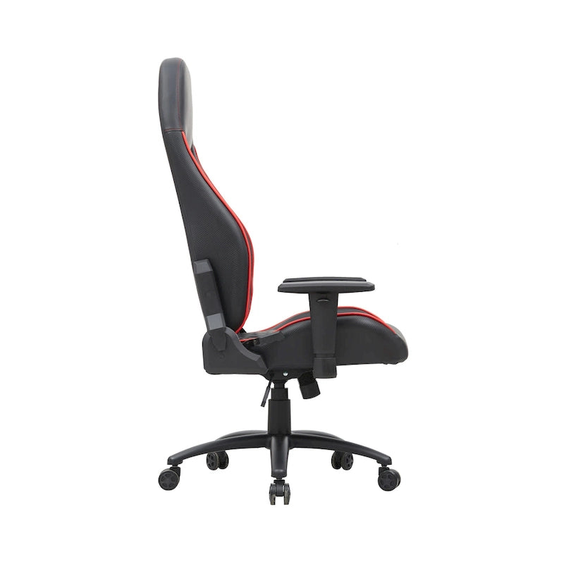 Black Faux Leather Reclining Gaming Chair by