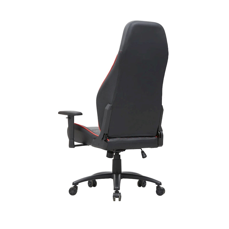 Black Faux Leather Reclining Gaming Chair by