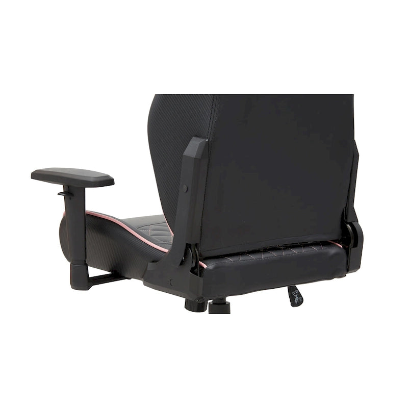 Black Faux Leather Reclining Gaming Chair by