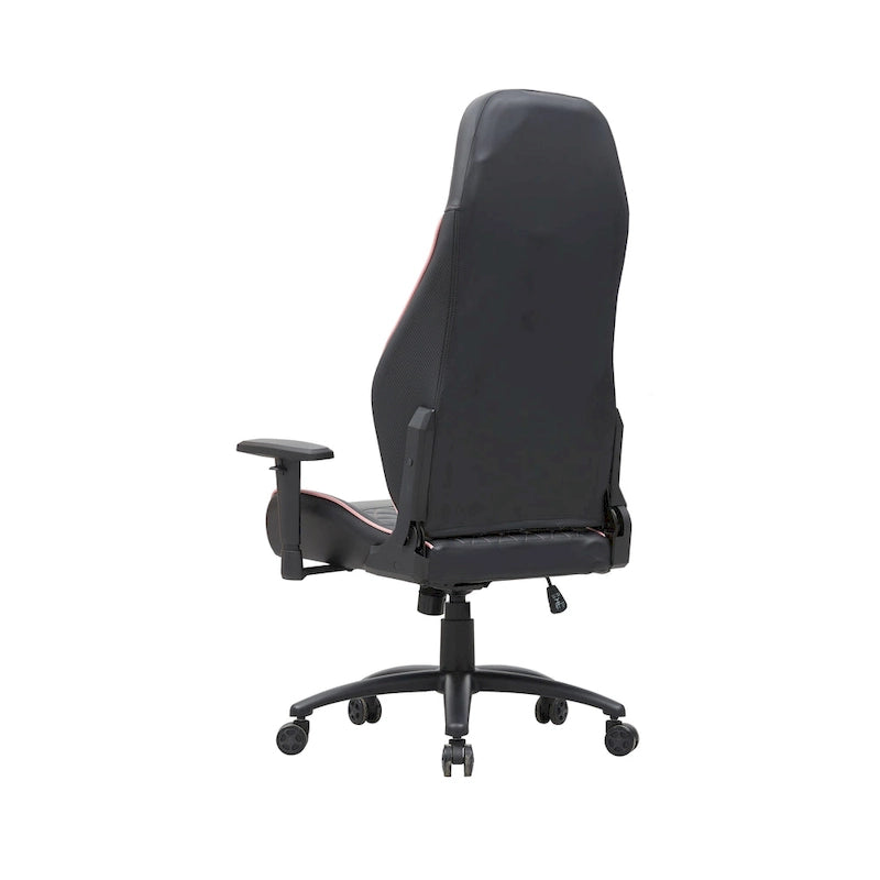 Black Faux Leather Reclining Gaming Chair by