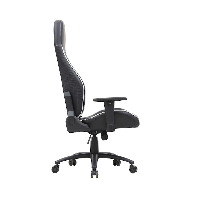 Black Faux Leather Reclining Gaming Chair by
