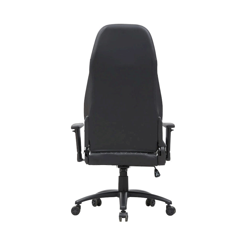 Black Faux Leather Reclining Gaming Chair by