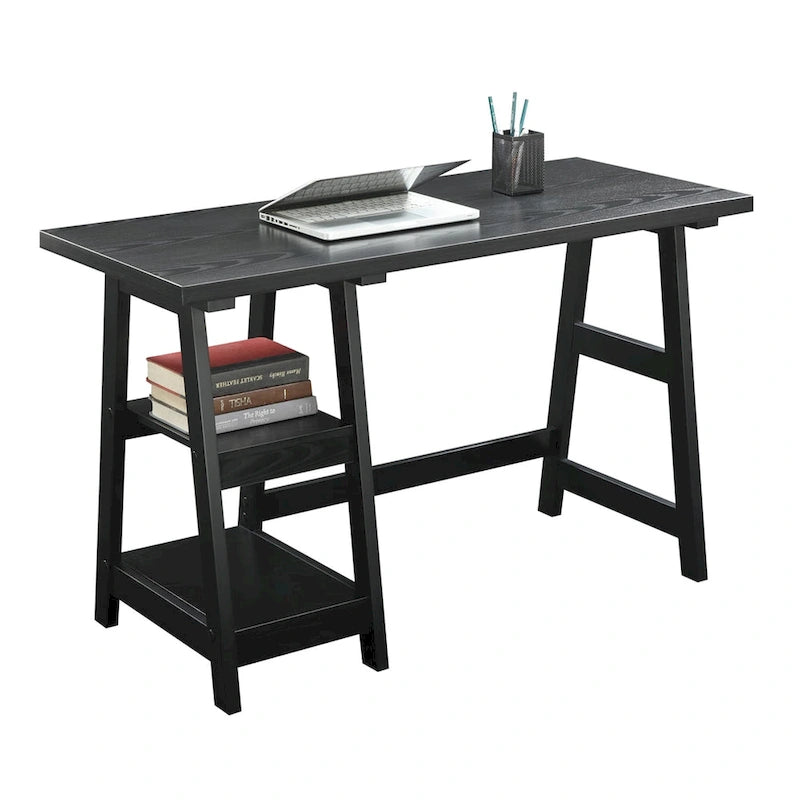 Convenience Designs2Go Trestle Desk with Shelves