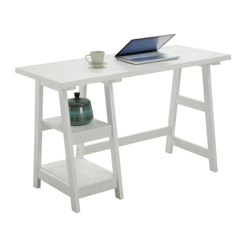 Convenience Designs2Go Trestle Desk with Shelves