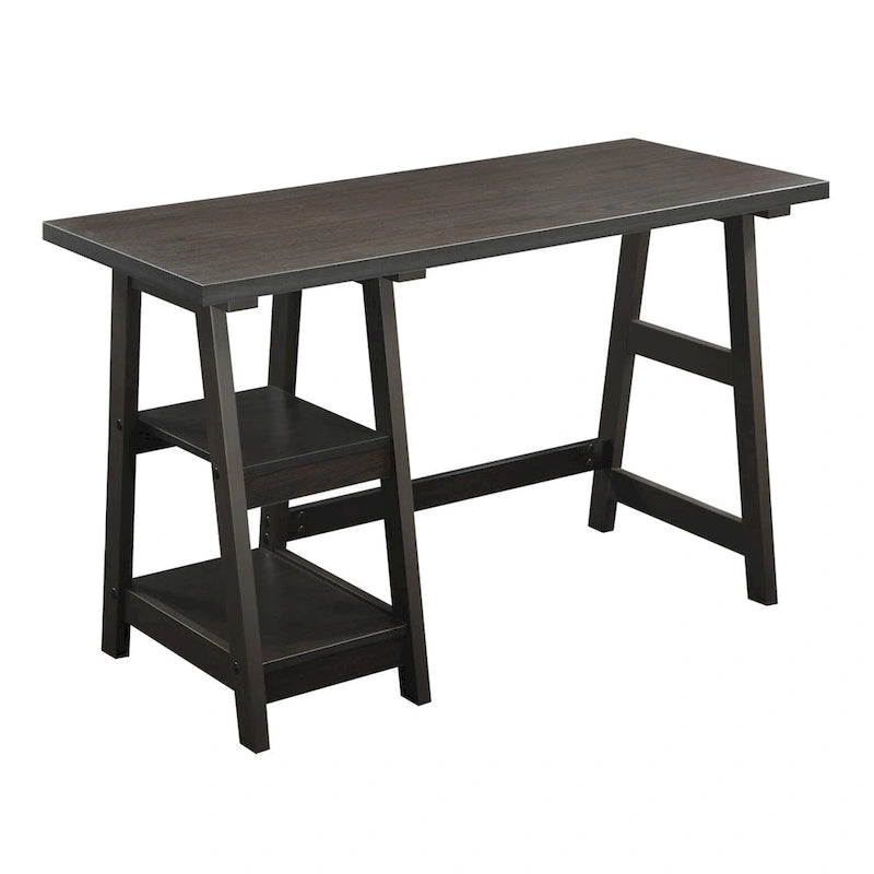 Convenience Designs2Go Trestle Desk with Shelves