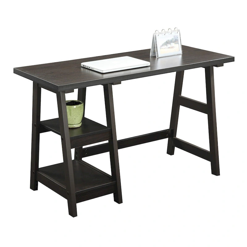 Convenience Designs2Go Trestle Desk with Shelves