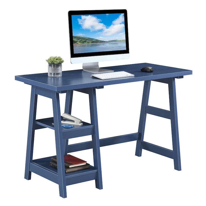 Convenience Designs2Go Trestle Desk with Shelves