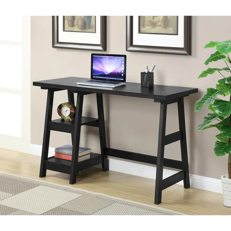 Convenience Designs2Go Trestle Desk with Shelves
