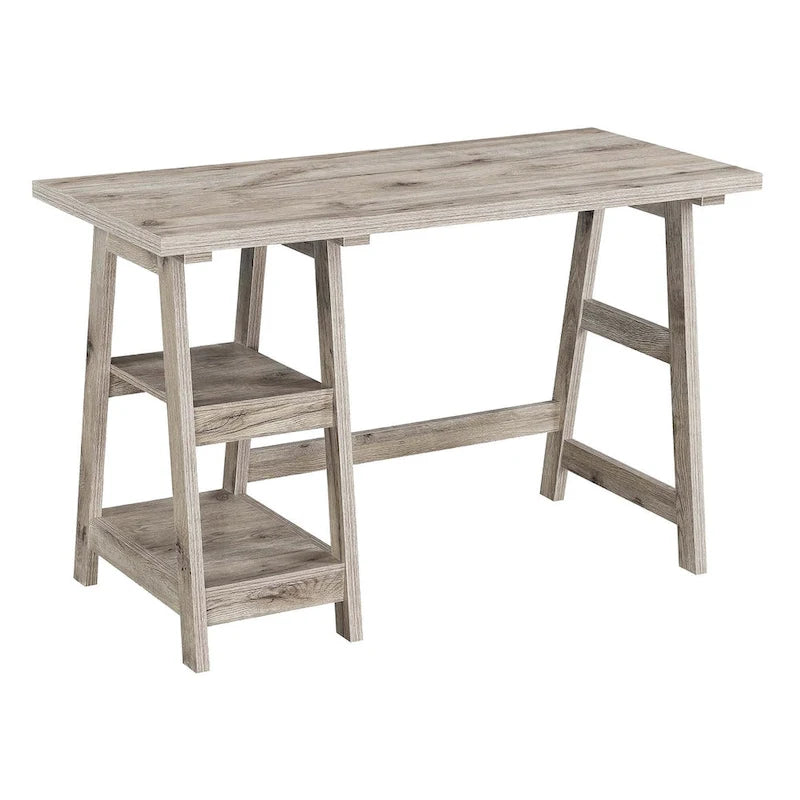 Convenience Designs2Go Trestle Desk with Shelves