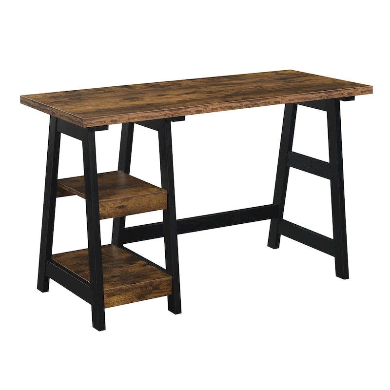Convenience Designs2Go Trestle Desk with Shelves