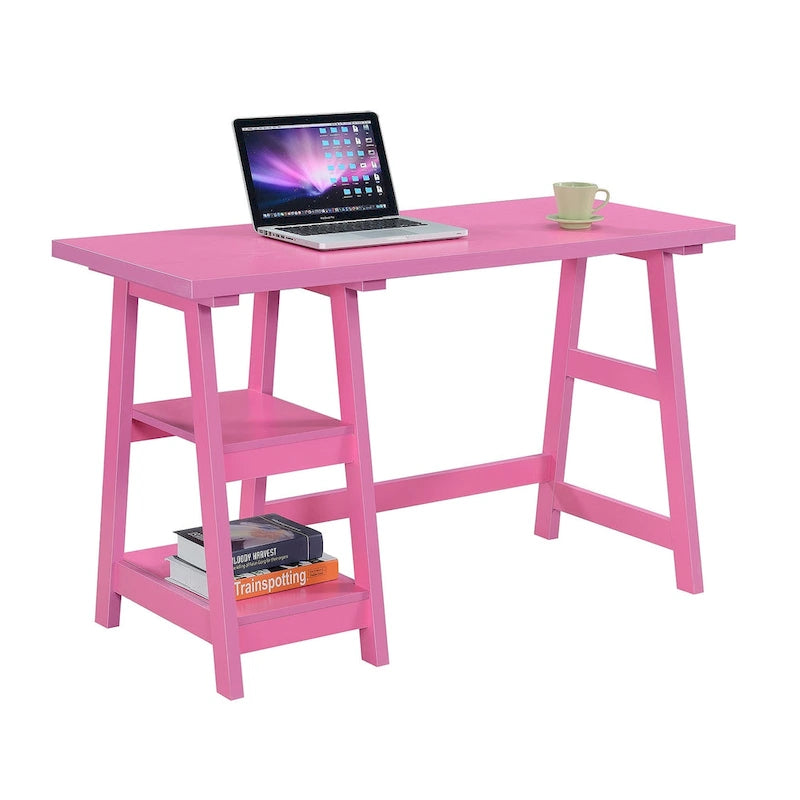 Convenience Designs2Go Trestle Desk with Shelves