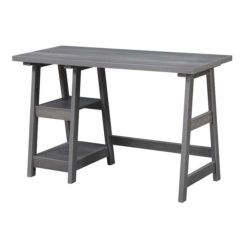 Convenience Designs2Go Trestle Desk with Shelves