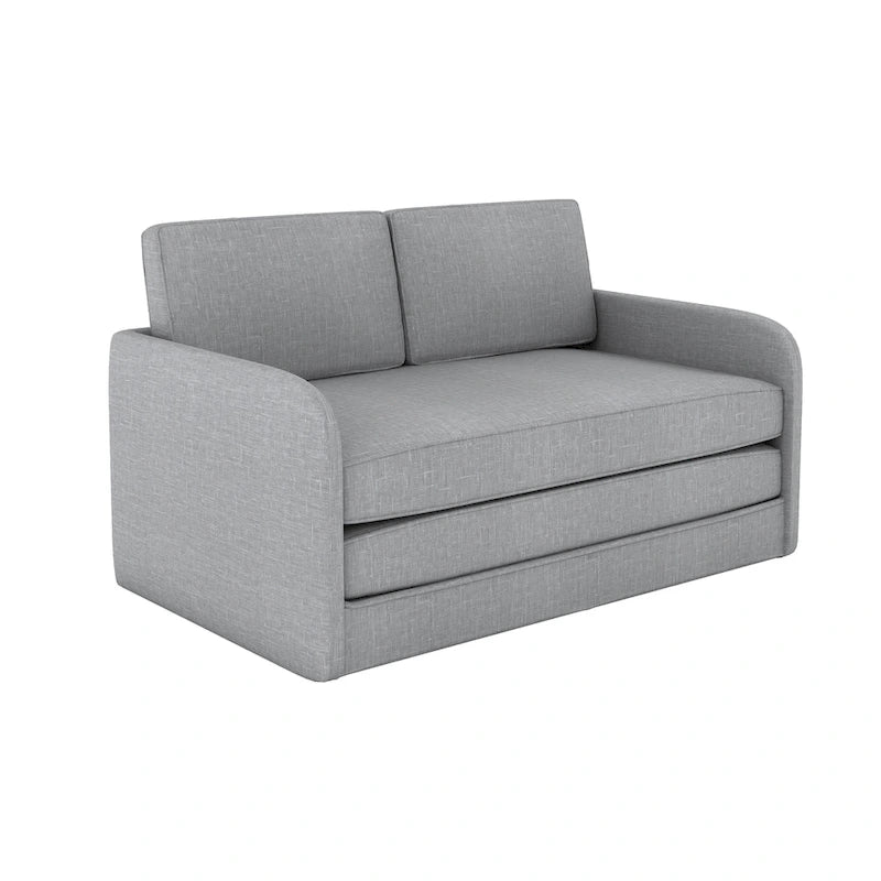 Reversible 5.1 inches Foam Fabric Loveseat and Sofa Bed