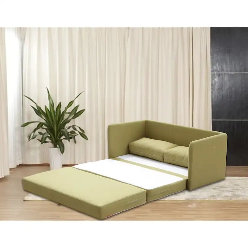 Reversible 5.1 inches Foam Fabric Loveseat and Sofa Bed