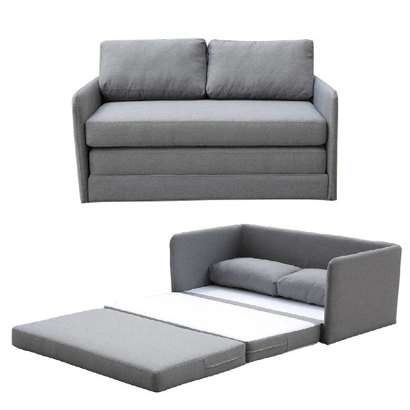 Reversible 5.1 inches Foam Fabric Loveseat and Sofa Bed