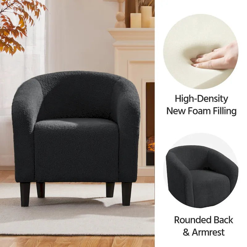 Club Chair Accent Barrel Chair Upholstered Arm Chair