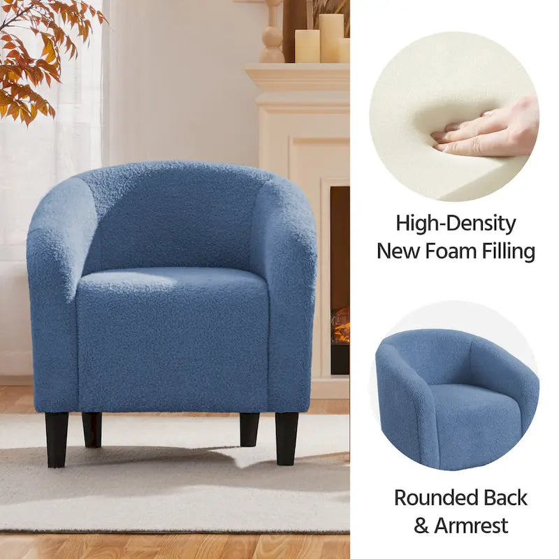 Club Chair Accent Barrel Chair Upholstered Arm Chair