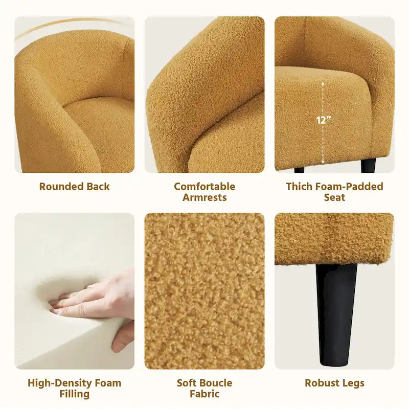 Club Chair Accent Barrel Chair Upholstered Arm Chair