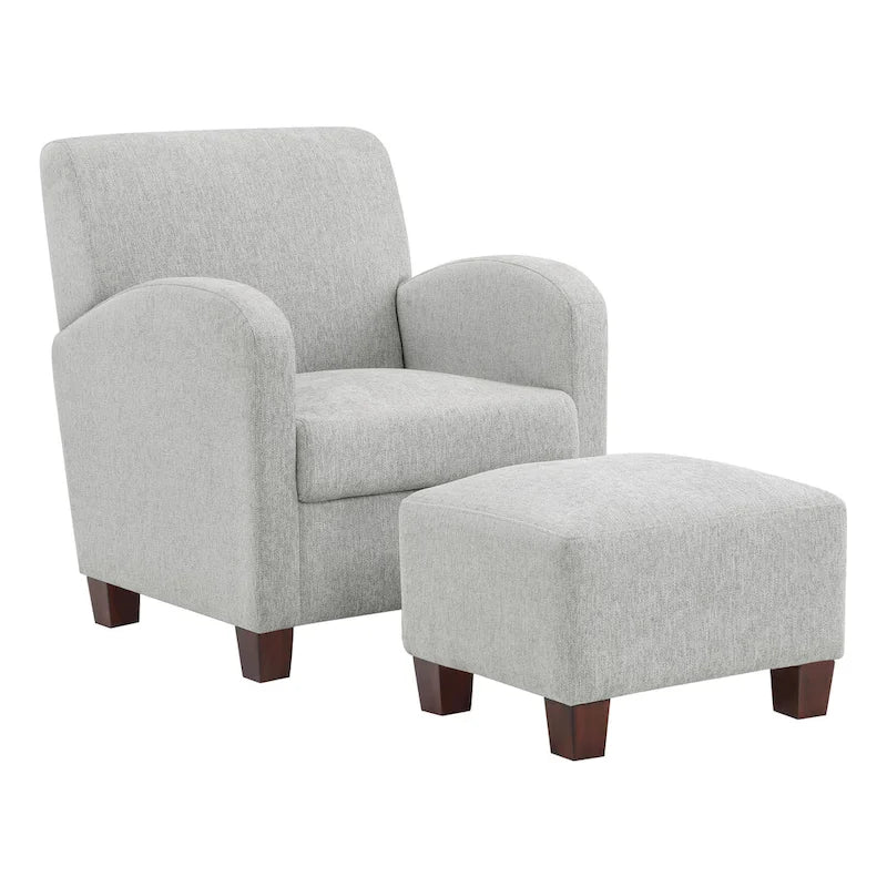 Aiden Chair & Ottoman with Espresso Legs
