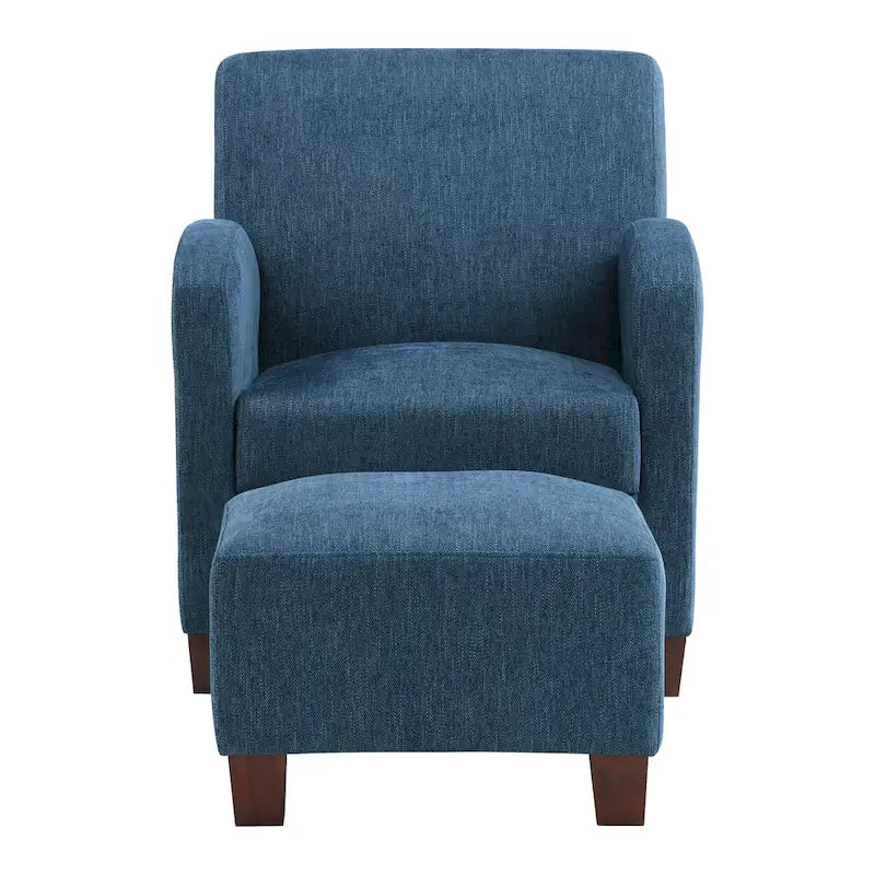 Aiden Chair & Ottoman with Espresso Legs