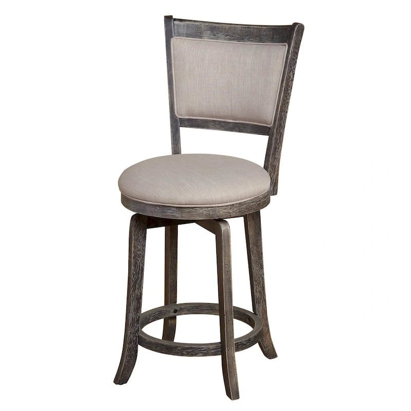French Country 24-inch Counter Height Swivel Bar Stool