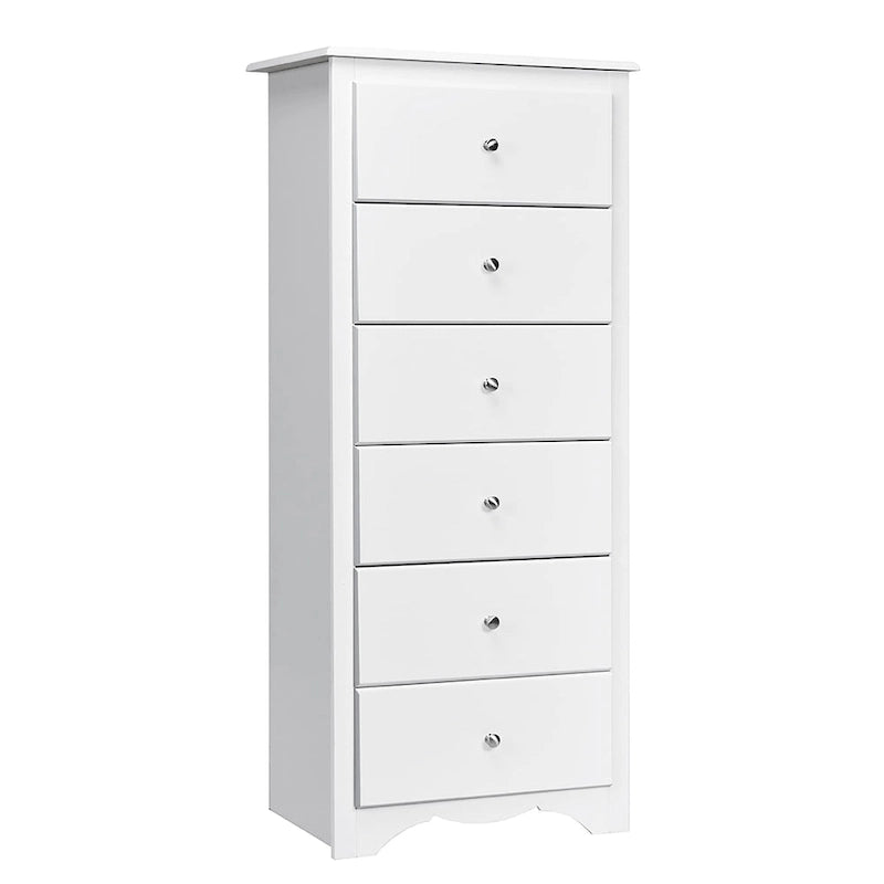 6 Drawer Chest Wooden Dresser Clothes Organizer Bedroom