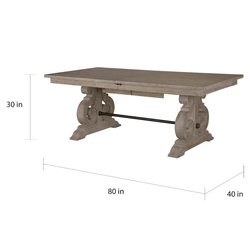 The Dove Tail Grey Dining Table - dove tail grey