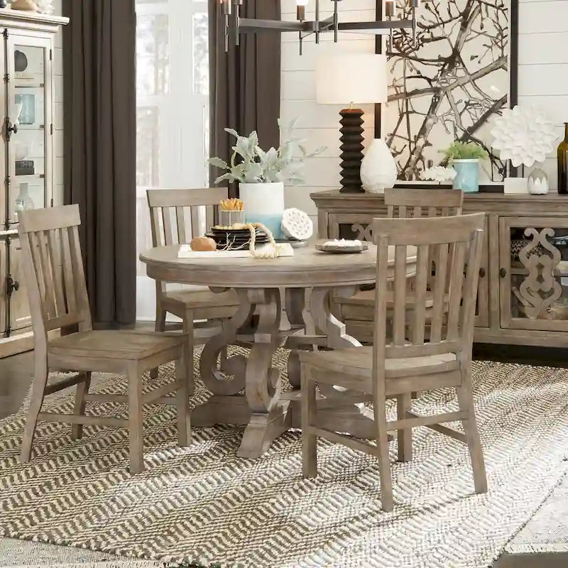 The Traditional Dove Tail Grey 48-inch Round Dining Table - dove tail grey - dove tail grey