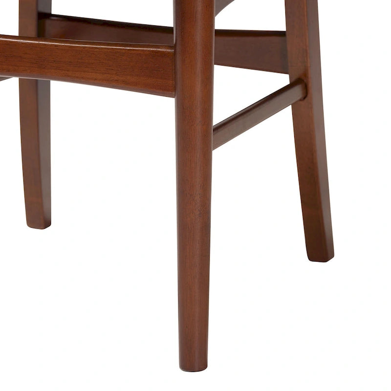 Netherlands Mid-century Modern Scandinavian Style Dark Walnut Bent Wood Dining Side Chair (Set of 2)