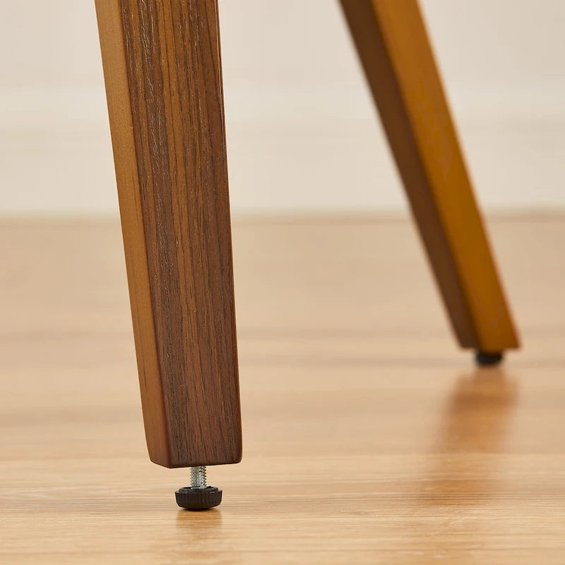 Mid-century Modern Faux Leather Bentwood Dining Chair