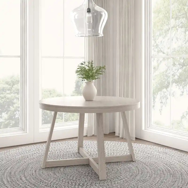Classic Solid Wood Round Dining Table - 47