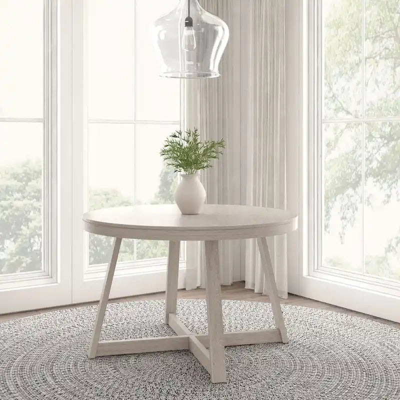 Classic Solid Wood Round Dining Table - 47