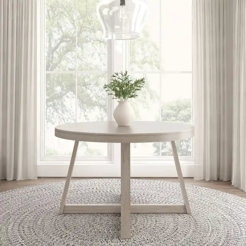 Classic Solid Wood Round Dining Table - 47