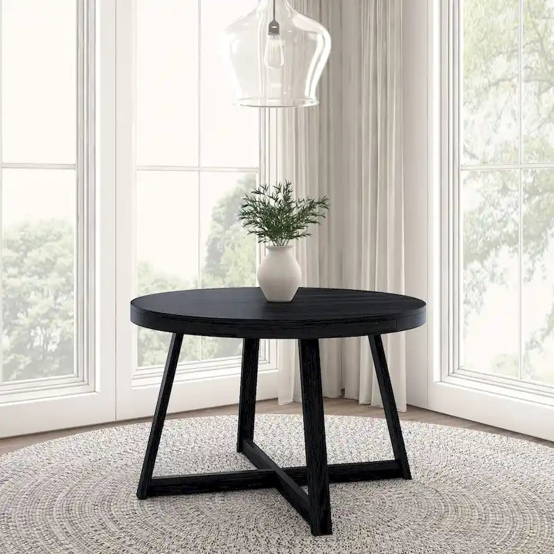 Classic Solid Wood Round Dining Table - 47