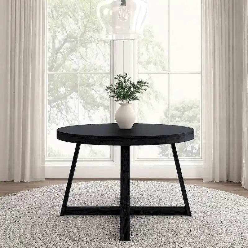 Classic Solid Wood Round Dining Table - 47
