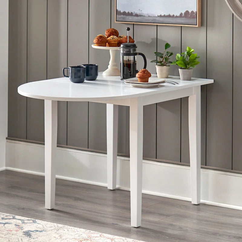 Country Cottage Solid Wood Drop-Leaf Dining Table